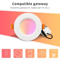 GL-D-005P Gledopto 12W renk sıcaklığı ayarlanabilir 2200K-6500K ZigBee akıllı RGBW Downlight 16 milyon renk değiştirme downlight