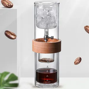 Hoge Borosilicaat Glazen Pot Draagbare Outdoor Bar Cafa Sap Waterketel Ijs Koffie Druppelglas Cold Brouwen Koffiefilter Maker