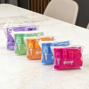 Cross-border travel cosmetic refill bottle 6-piece <b>set</b>, portable <b>spray</b> lotion pump bottle for travel - Product Image 1