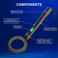 DM3004A détecteur de métaux portable à LED professionnel Pinpointer alarme Scanner vérificateur de sécurité outil de recherche d'or pour le plastique