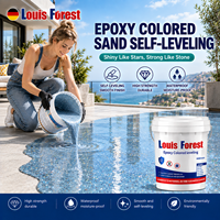 Revêtement de sol autolissant en peinture de sable liquide transparente à base d'époxy, imitation marbre écologique, couleur personnalisée, vente en gros