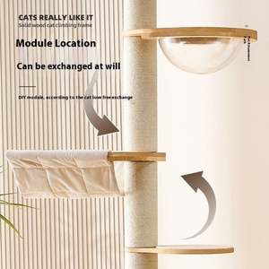 Árbol para Gatos Moderno y Grande, de Piso a Techo, con Plataforma de Salto, Material de Sisal y Lana, Torre para Mascotas - Product Image 4