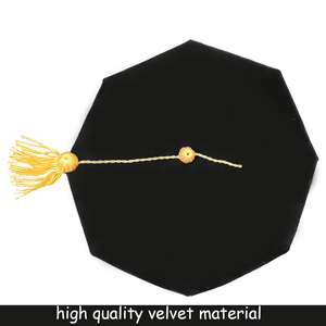 Robe de graduation doctorale vert forêt, Régalia académique doctorale par l'université Capuchon de doctorat avec velours et passepoil doré - Product Image 6