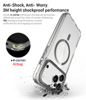 Support de cadre d'appareil photo Transparent clair magnétique housse de téléphone portable pour iPhone 17 Pro Max 17 Air avec béquille d'appareil photo