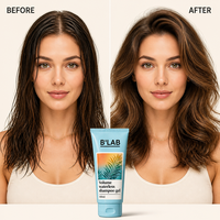 Gel Sampo Kering Tanpa Bilas Kustom Pabrik, Gel Penyegar Rambut Tanpa Air, Portabel 150ml, Perawatan Rambut untuk Rambut Tipis dan Lurus
