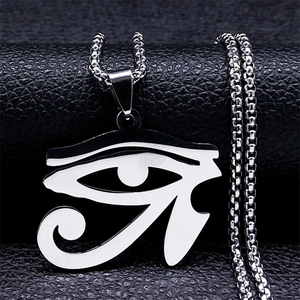 Collares <span class=keywords><strong>de</strong></span> Cadena <span class=keywords><strong>de</strong></span> Acero Inoxidable con Ojos Egipcios para Hombre, Collar <span class=keywords><strong>de</strong></span> Joyería con Símbolo del <span class=keywords><strong>Ojo</strong></span> <span class=keywords><strong>de</strong></span> <span class=keywords><strong>Ra</strong></span> <span class=keywords><strong>Horus</strong></span> <span class=keywords><strong>de</strong></span> la Mitología - Product Image 3