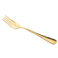 Argenterie de style rétro en vrac avec vaisselle en acier inoxydable gaufré or cinq pièces couverts plats fantaisie ensembles dorés