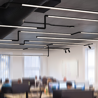 Suspension linéaire de luminaire de tubeline led bricolage d'éclairage d'aimant avec des connecteurs