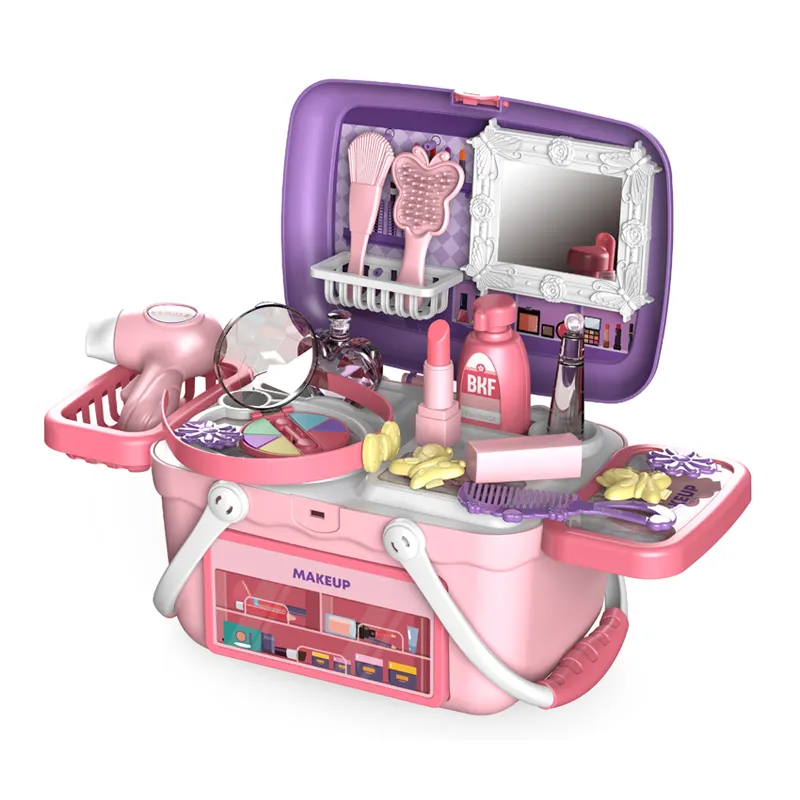 Coffre-fort et non-toxique bébé enfants valise maquillage dressing jouets ensemble fille cosmétique