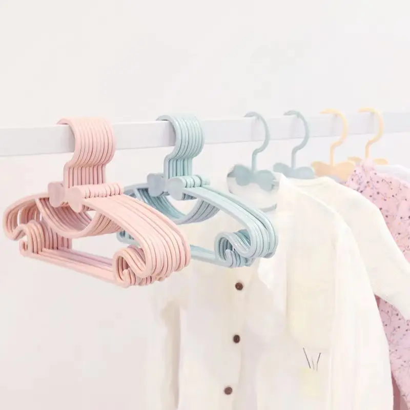 Custom colorful Butterfly Clothing Plastic Top Baby Kids Clothes Hanger for Children