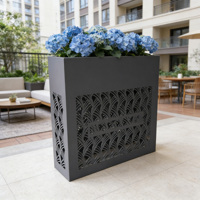 Jardinière sur pied personnalisée grande taille, minimaliste, simple, écologique, durable, en métal thermolaqué pour extérieur/intérieur