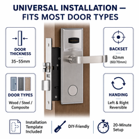 Cerradura Electrónica RFID sin Llave para Puerta de Hotel, Sistema de Cerradura con Tarjeta Magnética para Habitaciones de Hotel