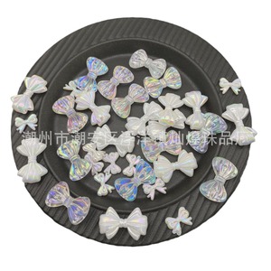 Nœud irisé en acrylique 22 mm pour accessoires de bijoux DIY, pinces à cheveux, chaînes de coque de téléphone - Product Image 5