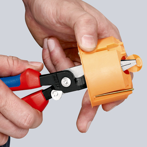 Pince à sertir Knipex pour installation électrique, outil de sertissage en acier 14 Awg avec poignées souples, entrée avant et latérale - Product Image 1