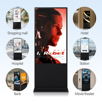 Pantalla Digital LCD Vertical para Interiores, Tótem Publicitario con Pantalla Táctil 4K y Sistema de Publicación en la Nube CMS