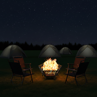 Brasero en métal pour climats froids avec couvercle étanche, idéal pour le camping, les voyages en camping-car et le chauffage de jardin d'hiver, design paysager moderne