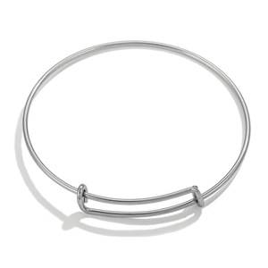 Bracelet en acier inoxydable, réglable par poussée et traction, unisexe, accessoire de bijouterie DIY - Product Image 1