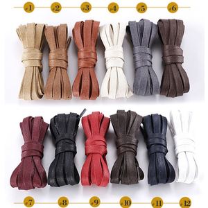 Lacets plats en coton ciré personnalisés avec logo, 8 mm, parfaits pour chaussures en cuir et baskets, 12 couleurs - Product Image 2