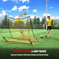 Rebondisseur de football double face portable pour le volley-ball, les passes et les séances d'entraînement individuel