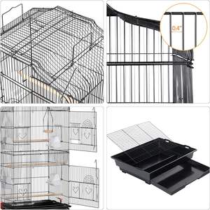 Support roulant détachable à toit ouvert de 64 pouces perroquet inséparables pinsons canaris perruches calopsittes perruche perroquet Conures Cage - Product Image 3
