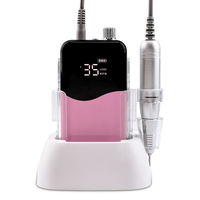 Ponceuse à ongles électrique puissante 45W 2-en-1 sans fil 35000 tr/min Moteur à balais Forme stylo Couleur dégradée Lime électrique rechargeable