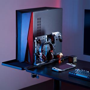 DET-2 plateaux d'extension de bureau en métal avec panneau perforé, rangement de bureau de jeu, organisateur de bureau, Table de gestion, panneau de cheville - Product Image 2