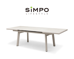 Ensemble de meubles d'extérieur haut de gamme SIMPOLIFESTYLE, ensemble de salle à manger de luxe pour jardin, <span class=keywords><strong>table</strong></span> <span class=keywords><strong>rectangulaire</strong></span> extensible en aluminium pour <span class=keywords><strong>balcon</strong></span> - Product Image 2