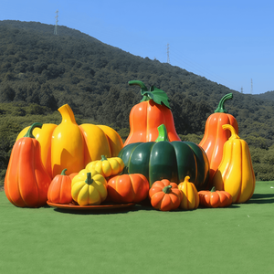 अनुकूलित पर्यावरण के अनुकूल रेसिन कद्दू की मूर्तियां हलोलीन कद्दू सब्जी मूर्तियां - Product Image 1