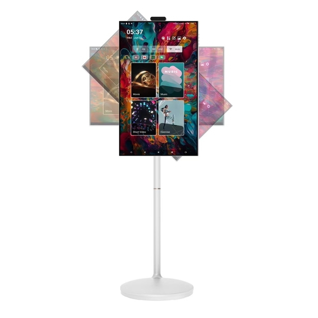 KIVZHI Portable 27" 240Hz HD LCD TV Stand with LED Backlight White Game Mode