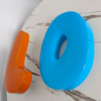 Letras de Aluminio Talladas en Arco, con Bordes Curvos, Letras 3D en Relieve, Letras Decorativas para Pared, Letras del Alfabeto