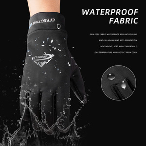 Guantes térmicos de invierno Pantalla táctil Mensajes de texto Guantes forrados de lana Guantes cálidos resistentes al agua a prueba de viento para conducir Ciclismo Correr - Product Image 4