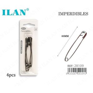 Spille di sicurezza ILAN 85 mm, 4 pezzi, per cucito e artigianato - Product Image 1