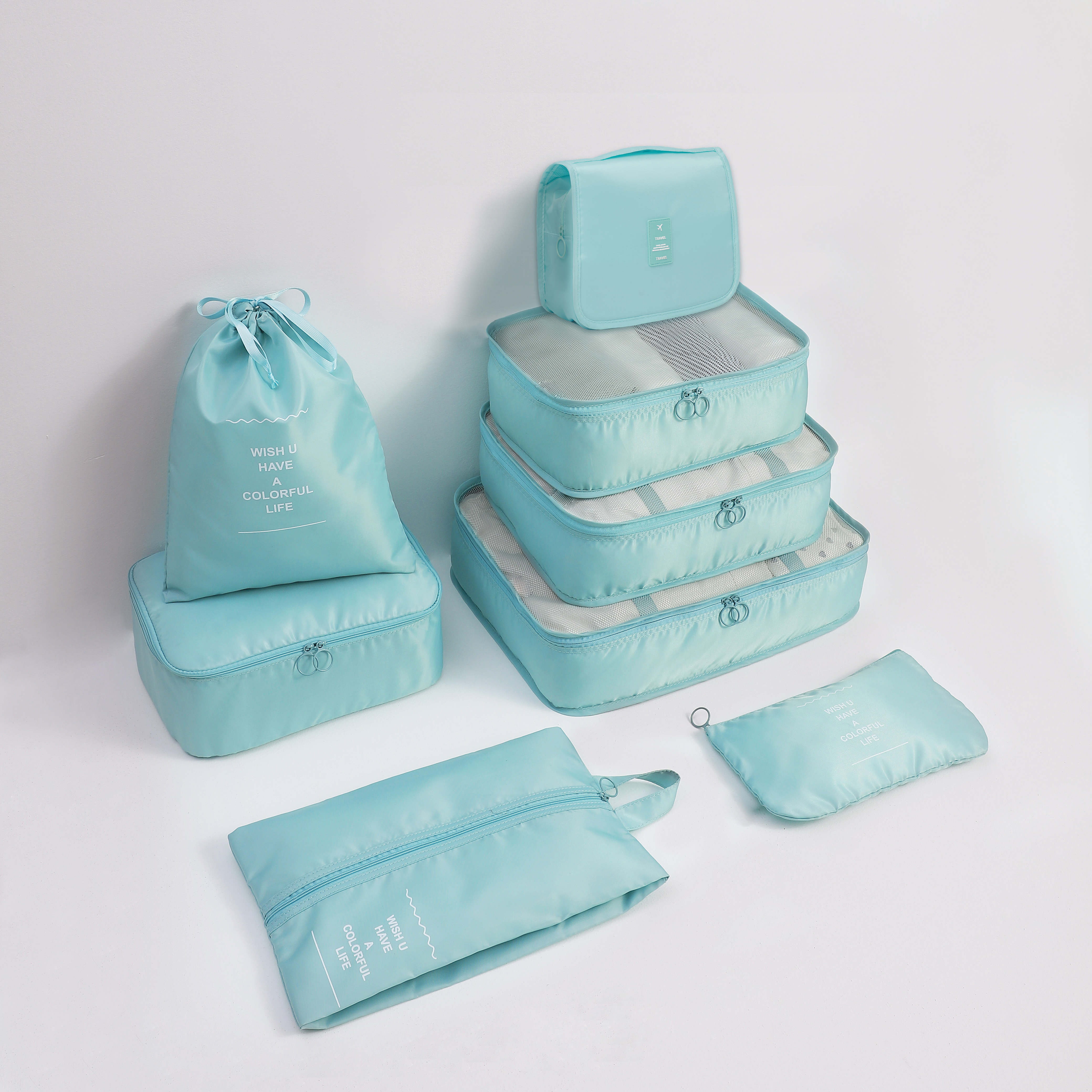 8-piece set-light blue