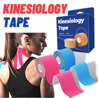 Vente Flash : Bande de kinésiologie athlétique imperméable en coton rigide prédécoupée de 5 cm, adhésive pour le corps, pour le sport et les muscles