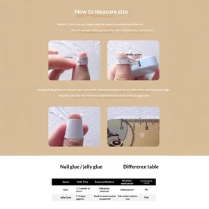 Ongles à presser courts pour enfants, motif chat de <span class=keywords><strong>dessin</strong></span> animé peint à la main, design mignon pour doigts - Product Image 4