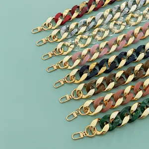 120cm colourful Plastic Acrylic bag Chains Handbag accessories Straps Resin Chain For Bag