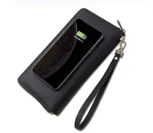 Wireless Charging Wallet With Power Bank Mobilephone Power Supply Portable Cable Magic Wallet For Men Women