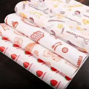 Custom Fast Food Hamburger Sandwich carta da imballaggio per uso alimentare Eco Friendly stampa Logo sicuro Non tossico cera carta oleata