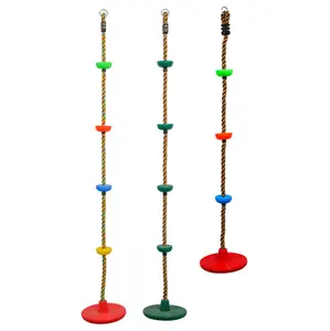 Wholesale Outdoor Backyard Playground Set Multicolor Platforms Tree Climbing Ropes Disc Swings