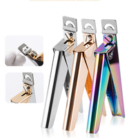 Ciseaux droits en forme de U en acier inoxydable Vente en gros Nail Art Manucure Outil Salon Home Use Tips Clipper Trimmer Beauty Tool