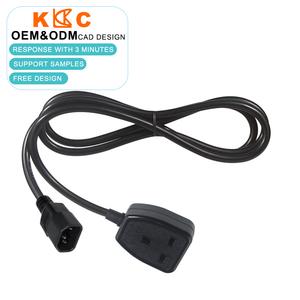 IEC C14 <b>to</b> <b>UK</b> Socket Cable BS1363 Mains <b>Adapter</b> Lead 10A 250V BSI ASTA Certified for PDU UPS Server Rack - Product Image 1