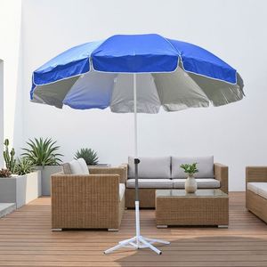 Parasol pliable 1,5 m argenté avec plusieurs trous anti-vent, résistant au vent, portable, pour extérieur, plage, piscine, jardin, vente en gros - Product Image 1