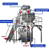 Automatische verse bladgroente salade weeg- en verpakkingsmachine verticale verpakkingsmachine diepvriesgroenten