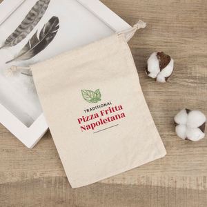 Sacs en coton biologique blancs recyclables avec logo personnalisé et cordon de serrage, sacs pour oreillers et literie, taille personnalisable - Product Image 4