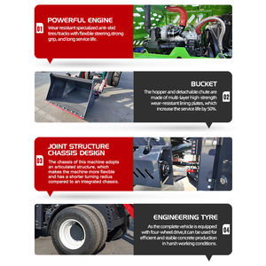 Bétonnière mobile auto-alimentée de 2 m³ <span class=keywords><strong>avec</strong></span> <span class=keywords><strong>pompe</strong></span>, équipement de bétonnière diesel en vente - Product Image 5