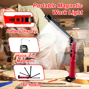 700 lumen gấp khẩn cấp cầm tay Torch ánh sáng từ bàn đèn mạnh mẽ sạc <span class=keywords><strong>LED</strong></span> làm việc ánh sáng với móc - Product Image 4