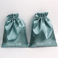 Sacs cadeaux à cordon imprimé en nylon polyester, pochette à cordon en satin de soie, sac à poussière en satin