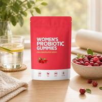 Gummies Probiotiques OEM pour Femmes Adultes, Mélange Prébiotique Canneberge, Améliore l'Immunité, Soutient la Santé Digestive, Complément Alimentaire, 60 unités, 2 lots