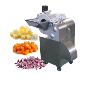 Professional Root Food Ginger Chips Cutter Cut Dice Making Machine For Commercial Restaurant Cutting Vegetables Chopper Machine