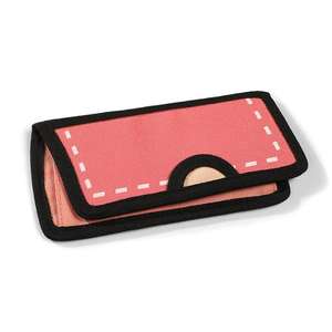 Großhandel niedlich 3D Jump Style Student Mini Clutch benutzer definierte Kontrast farbe 2D Zeichnung Comic Cartoon langlebige Leinwand Hand Geldbörse - Product Image 2